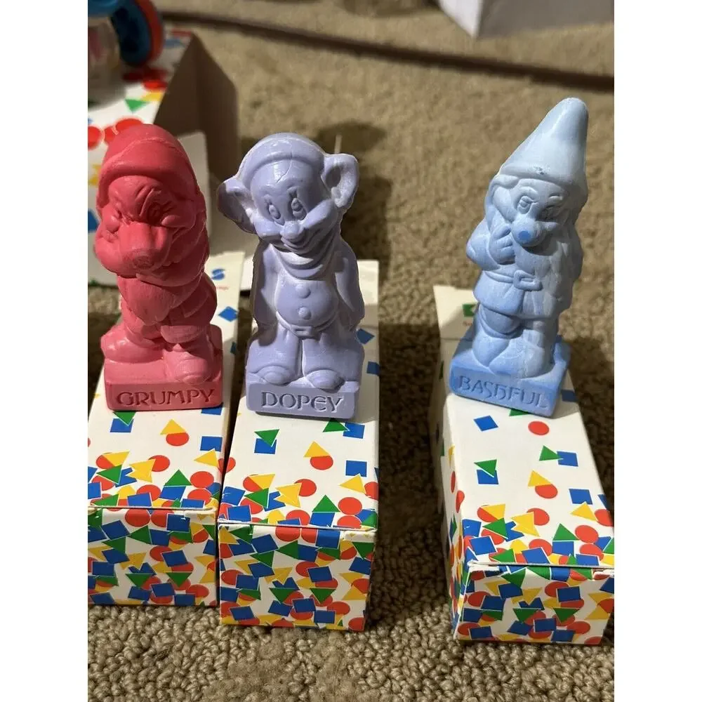 set of 6 avon soap rainbow set disney Dwarf‎ Mrs Clauss Santa Rudolph + Airplane